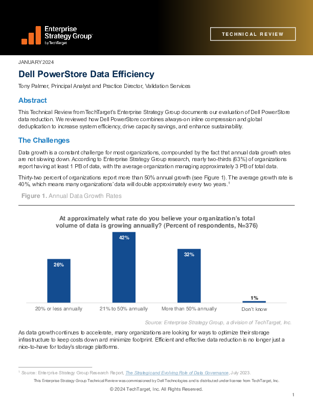 Dell PowerStore Data Efficiency